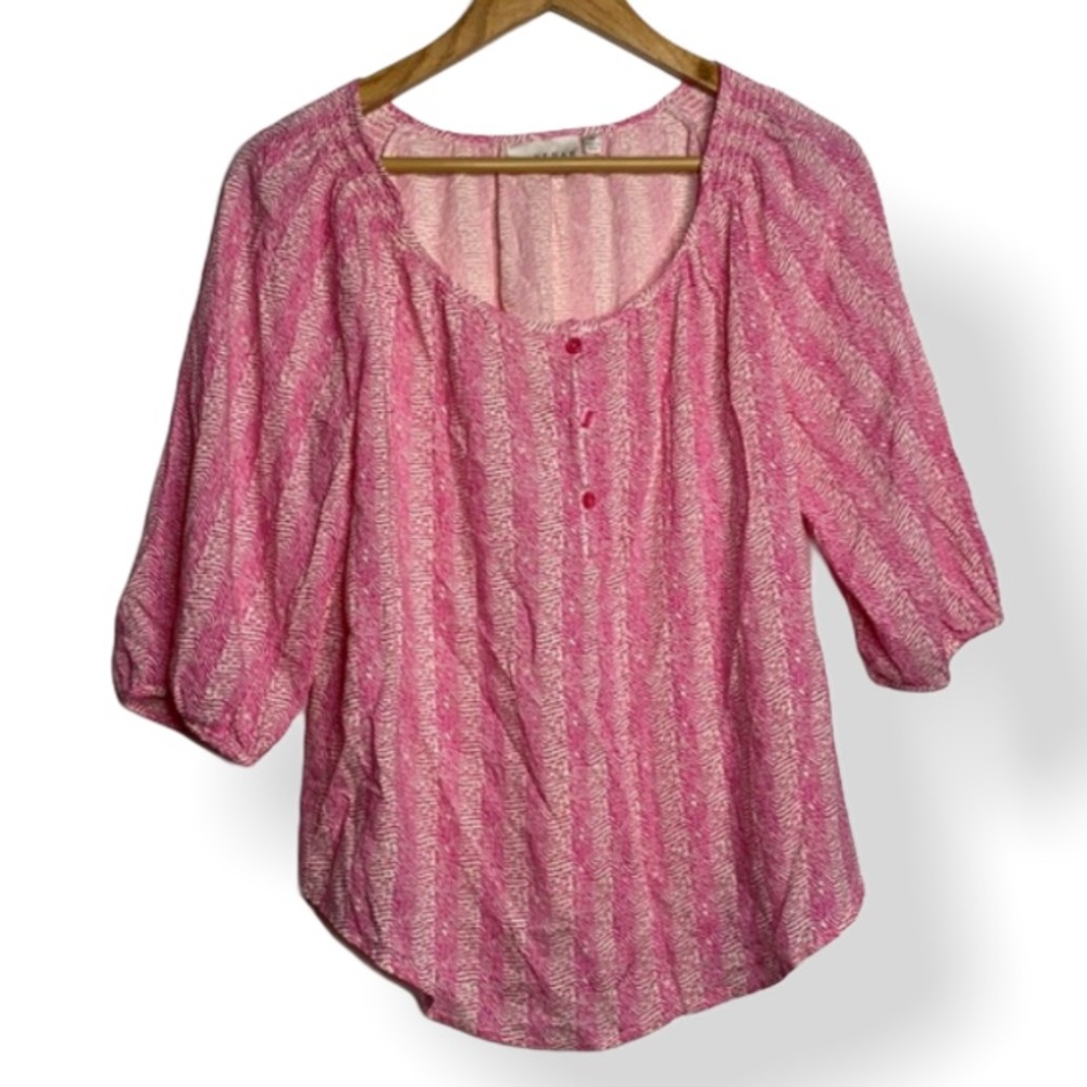 Kenar Pink Animal Print Top Medium